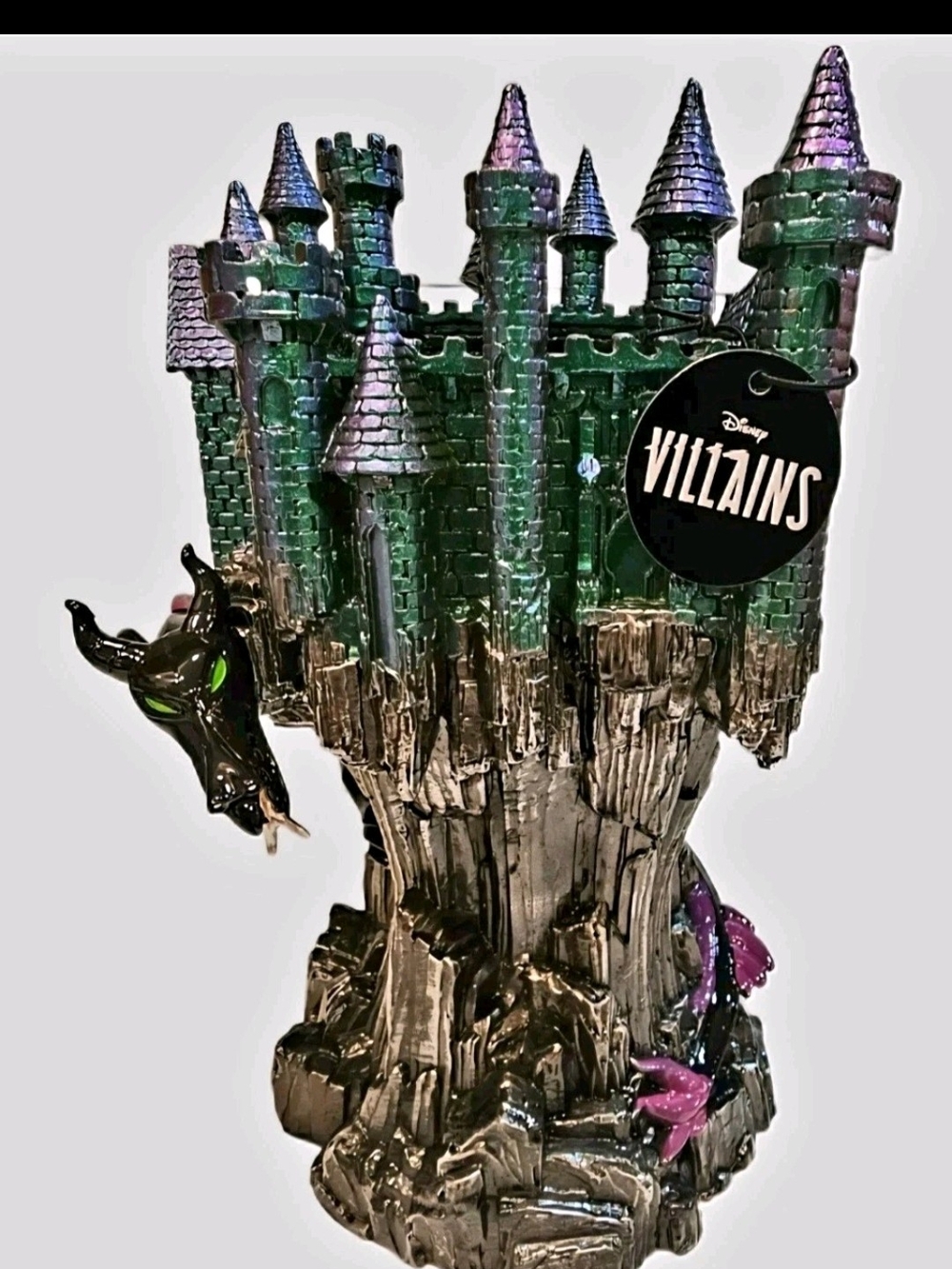 Disney Villains Green and Purple Castle Candle Holder